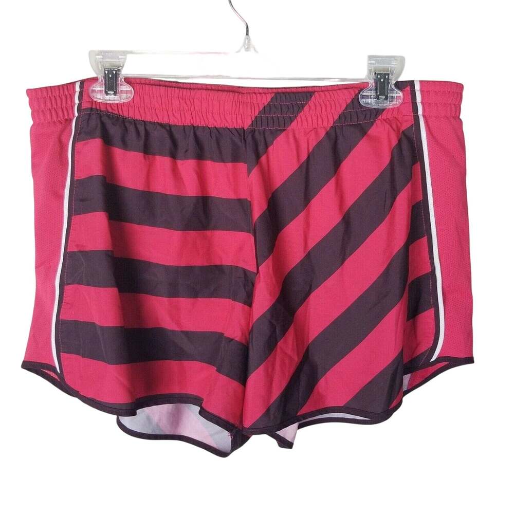 Nike Dri-Fit Womens Striped Running Shorts Size XL Sporty Activewear Wicking